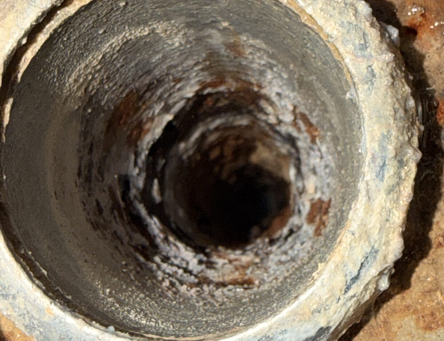 clogged drain pipe